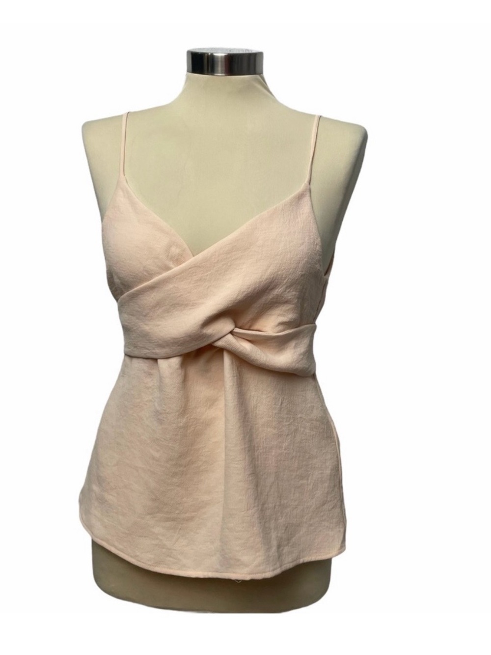 Ba&sh Shell Pink Tank with Back Tie, Size XS